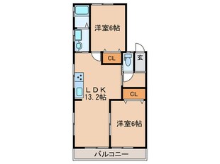 リバ－サイド庄内Ⅰの物件間取画像